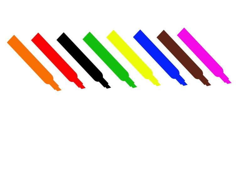 Mark Textile Pen colour chart