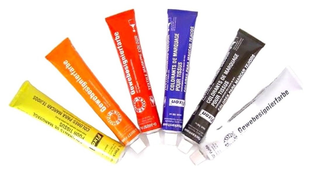 FIXON Textile Marker Tuben in verschiedenen Farben