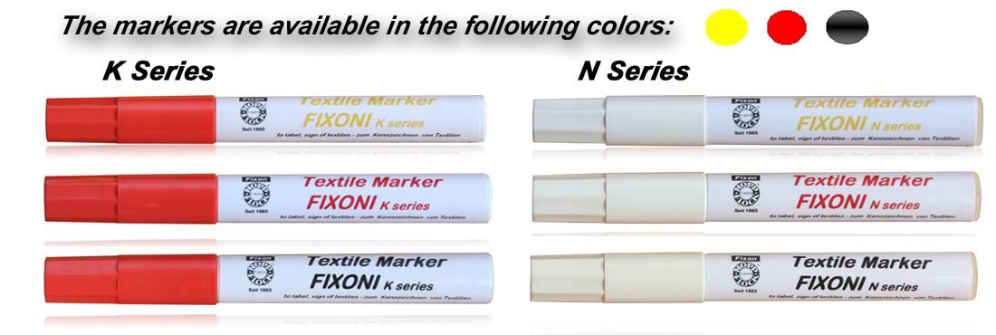 FIXONI Textile Marker colours