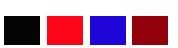 HUGO markers in black, red, blue and brown