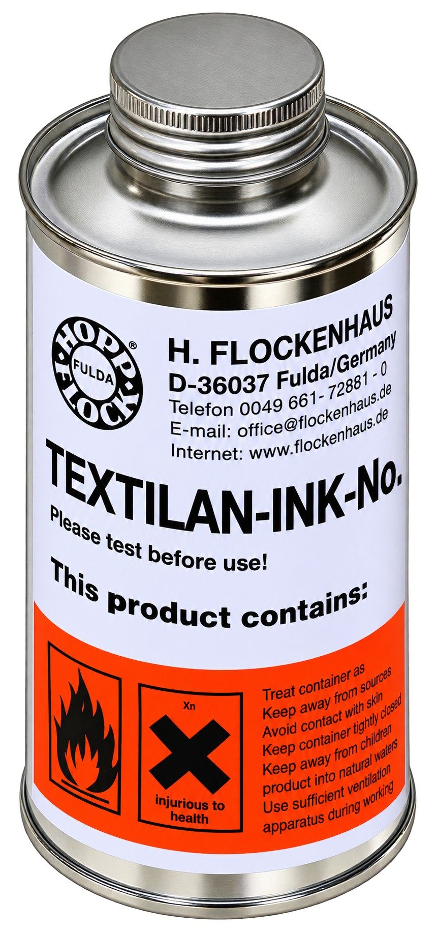 Textilan Ink can by H. Flockenhaus, Fulda