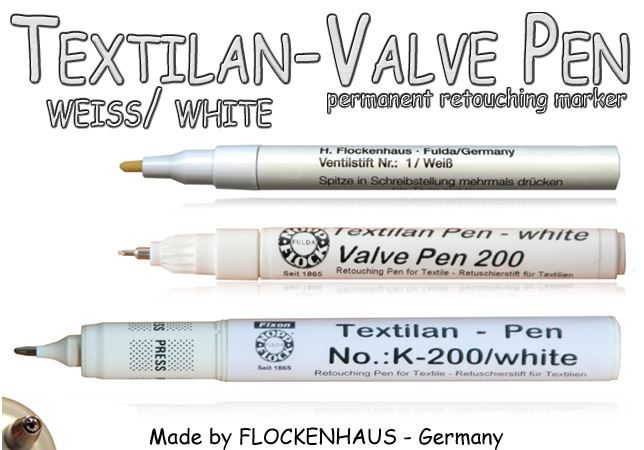 Textilan Valve Pen in white