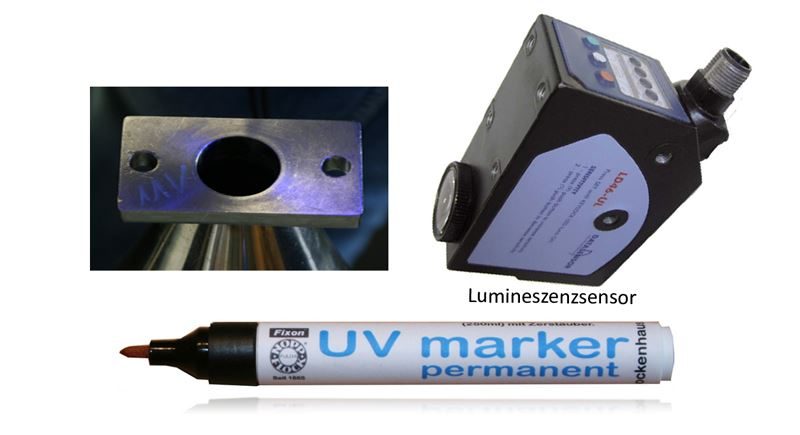 UV luminescence sensor marker
